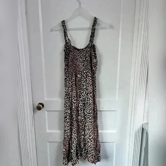 Faithfull the Brand Noemie Midi Dress Le Cinq Animal Print - Picture 5 of 5
